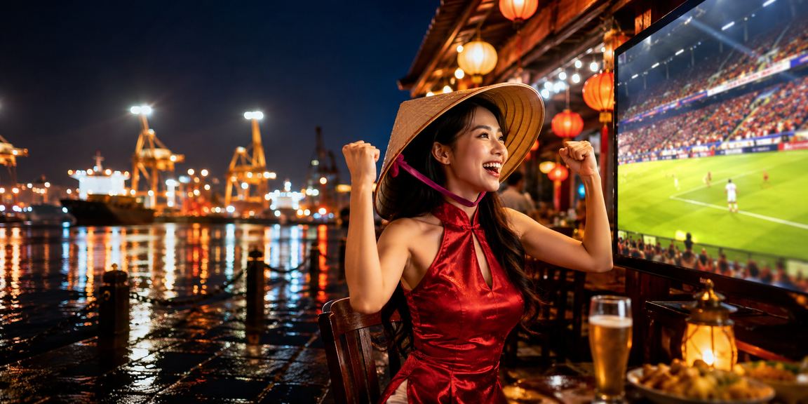 Trò chơi xổ số và cá cược tại Hải Phòng với cảnh nón lá truyền thống