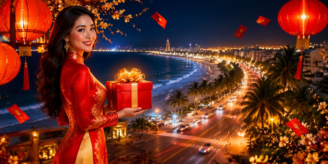 Khách chơi cùng phong bao lì xì tại sự kiện ưu đãi Phan Thiết